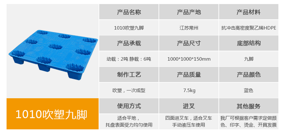 真人游戏第一品牌
1010九脚吹塑托盘
