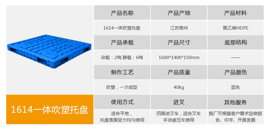真人游戏第一品牌
1614一体成型吹塑托盘
