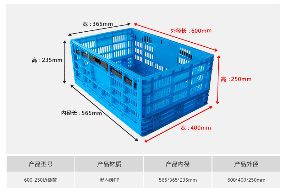 真人游戏第一品牌
600-250塑料折叠周转筐