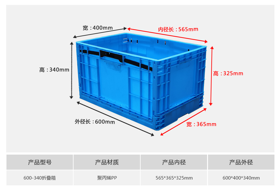 真人游戏第一品牌
600-340塑料折叠周转箱