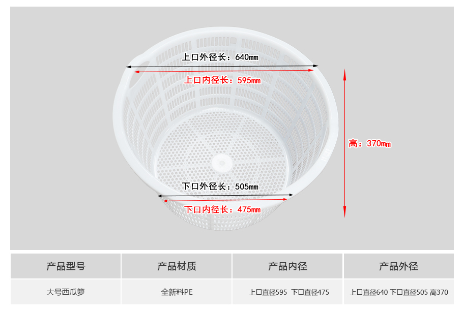 真人游戏第一品牌
大号塑料错位西瓜箩
