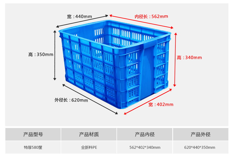 真人游戏第一品牌
580塑料周转筐厚筐